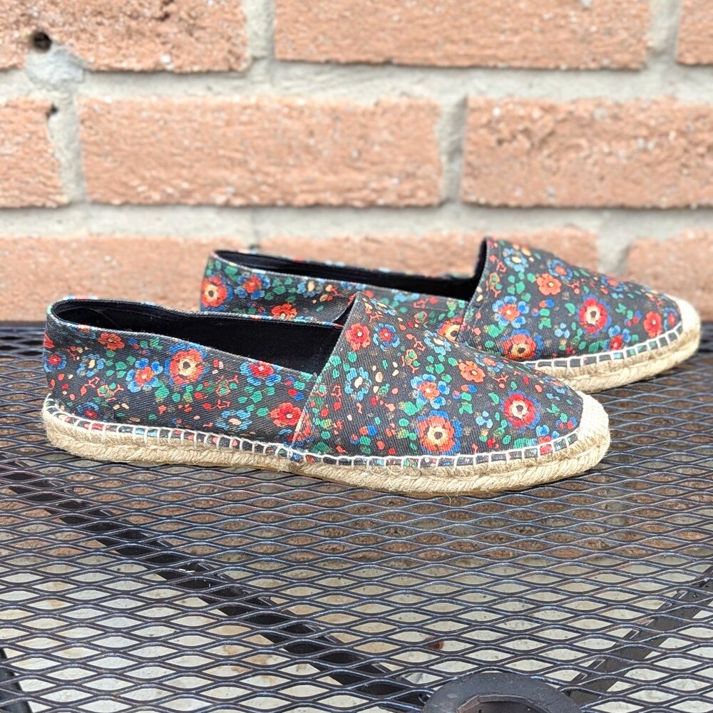 ISABEL MARANT ETOILE Floral Print Canvas Espadrille Flats Size 42 / 11